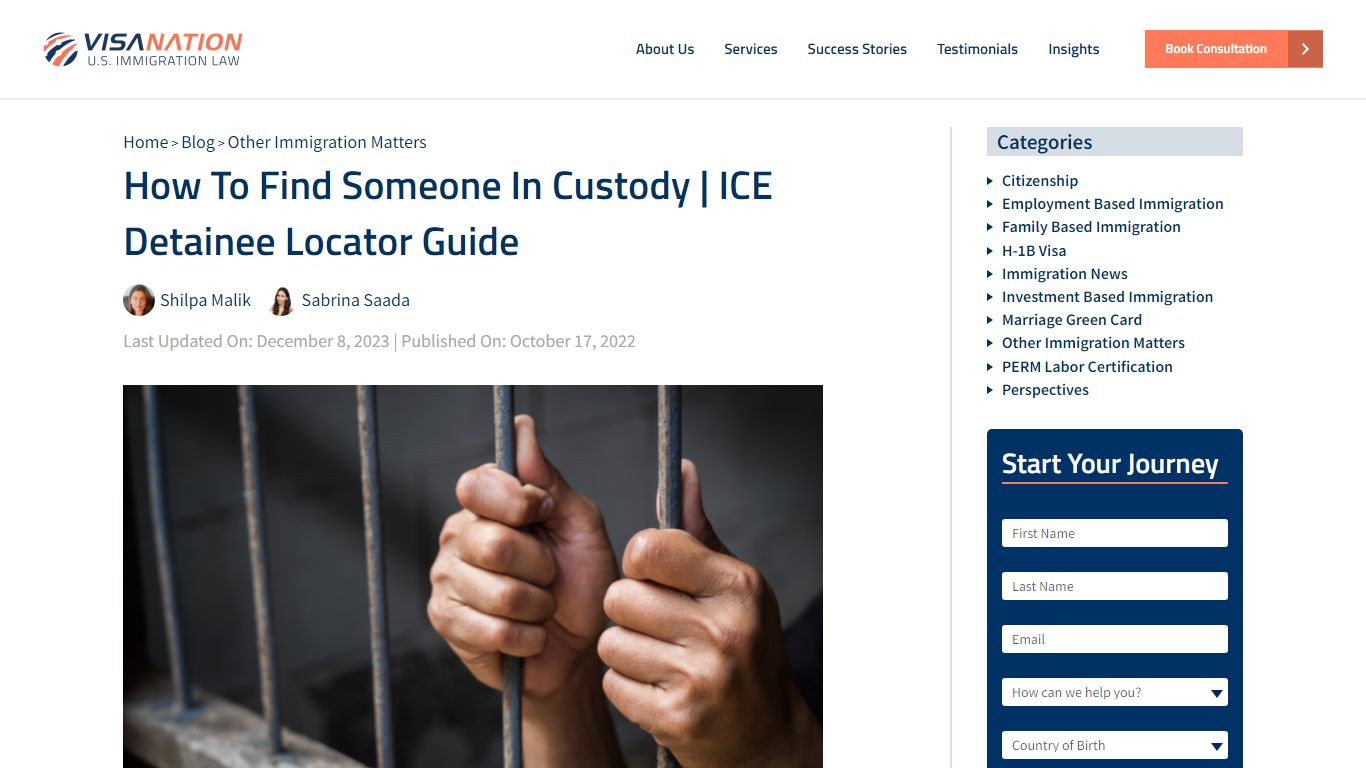 How to Use the ICE Detainee Locator to Find Someone in Custody - VisaNation